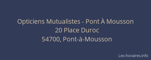 Opticiens Mutualistes - Pont À Mousson