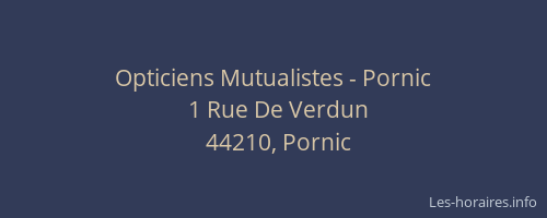 Opticiens Mutualistes - Pornic