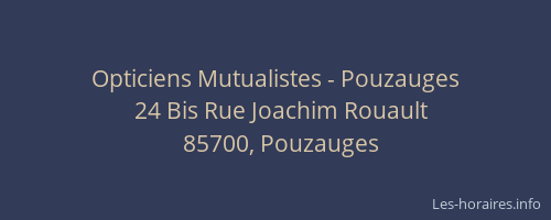 Opticiens Mutualistes - Pouzauges