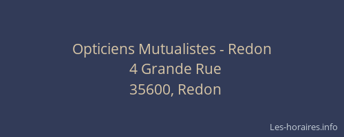 Opticiens Mutualistes - Redon