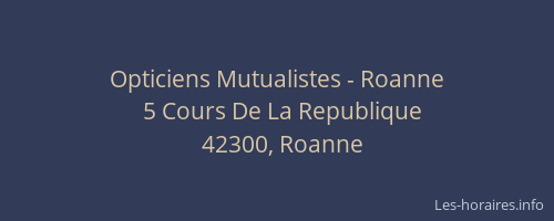 Opticiens Mutualistes - Roanne