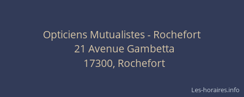 Opticiens Mutualistes - Rochefort