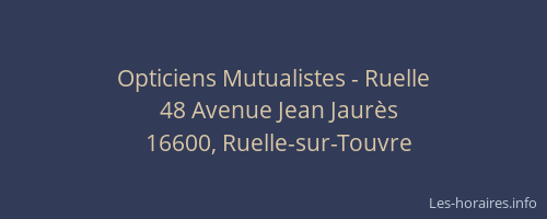 Opticiens Mutualistes - Ruelle