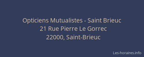 Opticiens Mutualistes - Saint Brieuc