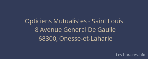 Opticiens Mutualistes - Saint Louis