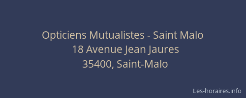 Opticiens Mutualistes - Saint Malo