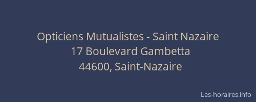 Opticiens Mutualistes - Saint Nazaire