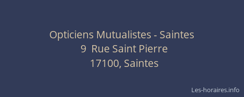 Opticiens Mutualistes - Saintes