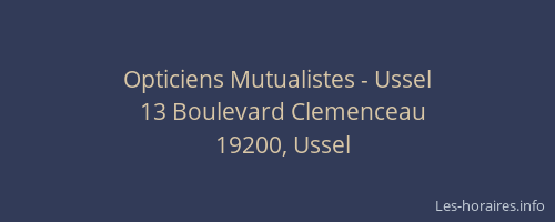 Opticiens Mutualistes - Ussel