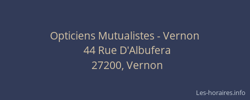 Opticiens Mutualistes - Vernon