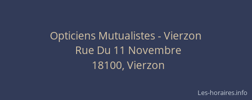 Opticiens Mutualistes - Vierzon