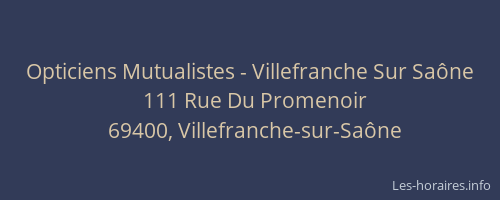 Opticiens Mutualistes - Villefranche Sur Saône