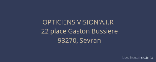 OPTICIENS VISION'A.I.R