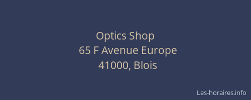 Optics Shop