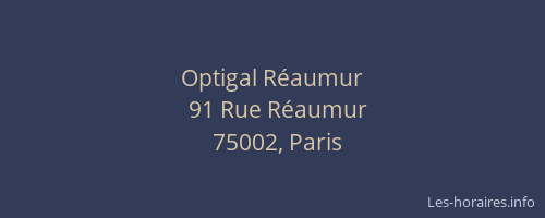 Optigal Réaumur