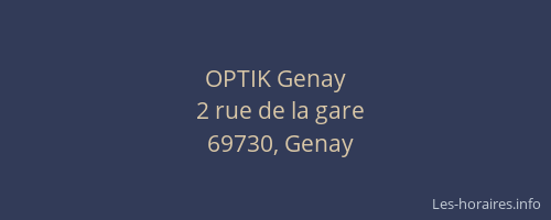 OPTIK Genay