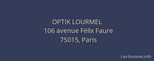 OPTIK LOURMEL