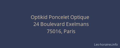 Optikid Poncelet Optique