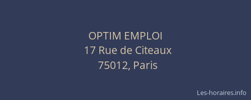 OPTIM EMPLOI