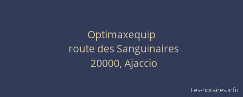 Optimaxequip