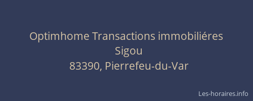 Optimhome Transactions immobiliéres