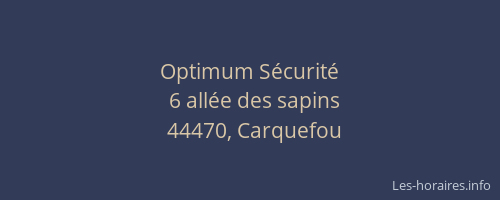 Optimum Sécurité