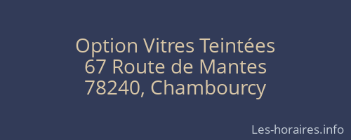 Option Vitres Teintées