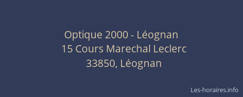 Optique 2000 - L&eacute;ognan