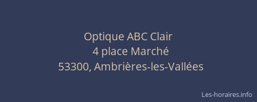 Optique ABC Clair