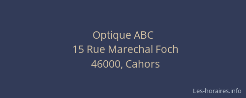 Optique ABC