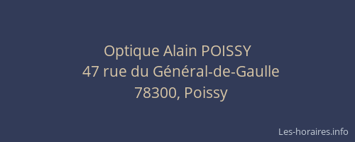 Optique Alain POISSY