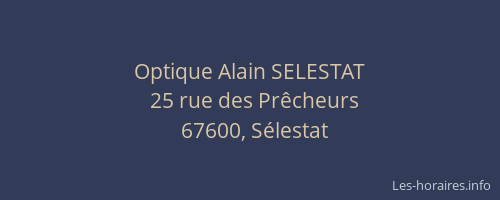 Optique Alain SELESTAT