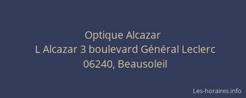 Optique Alcazar