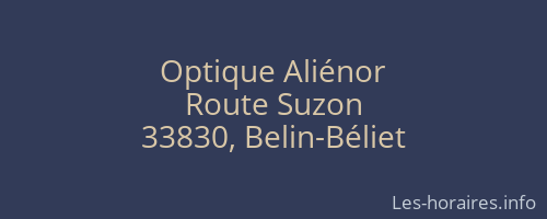 Optique Aliénor