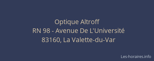 Optique Altroff