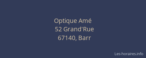 Optique Amé
