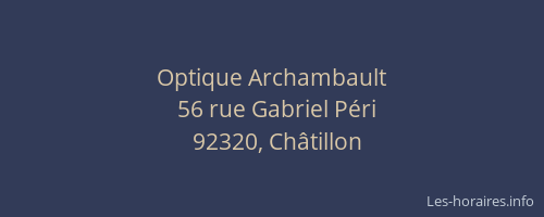 Optique Archambault