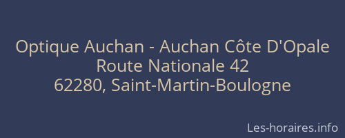 Optique Auchan - Auchan Côte D'Opale