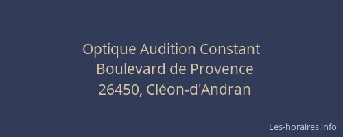 Optique Audition Constant