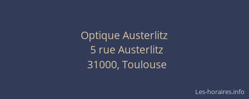 Optique Austerlitz