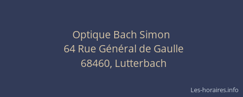 Optique Bach Simon