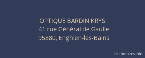 OPTIQUE BARDIN KRYS