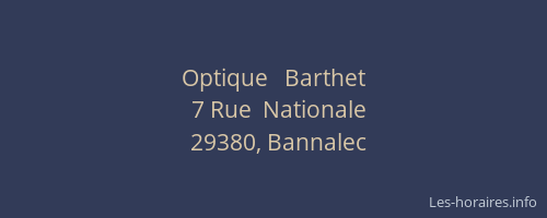 Optique   Barthet
