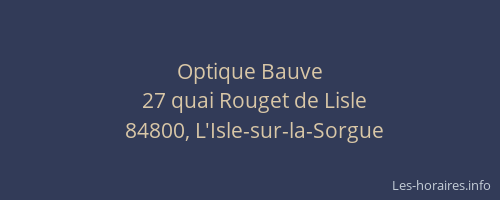 Optique Bauve