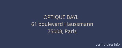 OPTIQUE BAYL