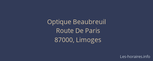 Optique Beaubreuil