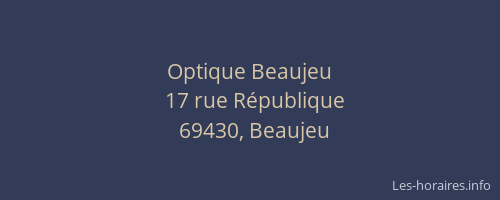 Optique Beaujeu