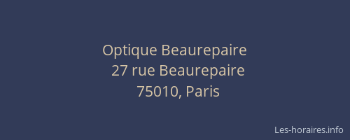 Optique Beaurepaire