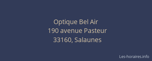 Optique Bel Air
