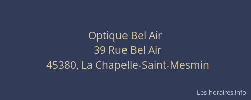 Optique Bel Air